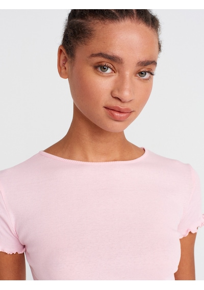 Dilvin 31935 Kısa Kollu T-shirt-toz Pembe Toz Pembe