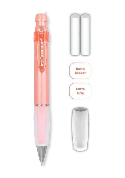 Serve Deep Versatil Kalem 05mm- Toprak Tonları - Yedekli Set Grip Ve Silgi Mercan Mercan