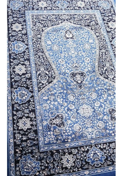 Lale Mihrap Seccade Ultra Lüks % 100 Modal, Sık Dokuma Halı Seccade- Saks Mavi 80x120 Cm Çok Renkli Lale Mihrap Seccade Ultra Lüks % 100 Modal, Sık Dokuma Halı Seccade- Saks Mavi 80x120 Cm Çok Renkli