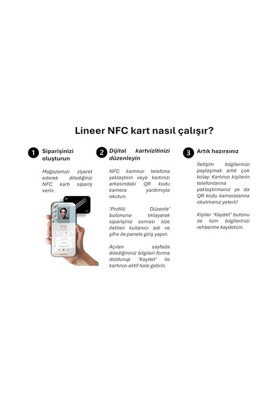 Lineer Dijital Nfc Digital Business Card - Nfc Dijital Kartvizit - Vcard001