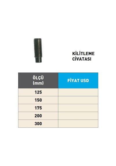 Fett 150mm Krasnic Süper Hassas Tezgah Mengene Kilitleme Civatası