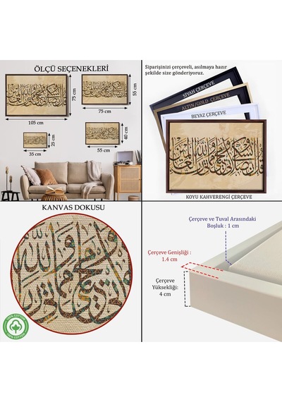 Çerçeveli Benim İbadetim Hayatım Ve Ölümüm Alemlerin Rabbi Allah İçindir,dekoratif Tablo-3309