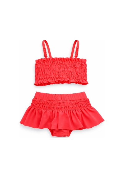 Beniizle Fırfırlı Kız Çocuk Mayo Bikini Takım Narçiçeği