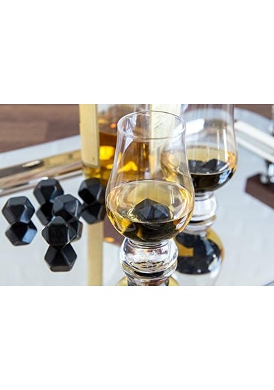 Chillware Viski Taşları, Granit, 9'lu Set Açık Ahşap