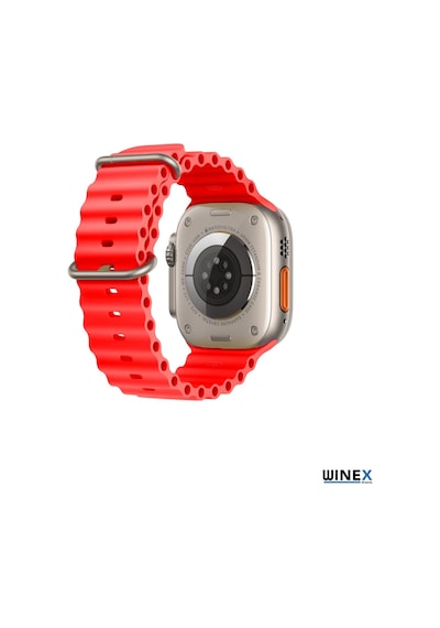 Winex 42-49mm Yeni Nesil Apple Uyumlu  Watch Akıllısaat Kordonu Silikon Kırmızı