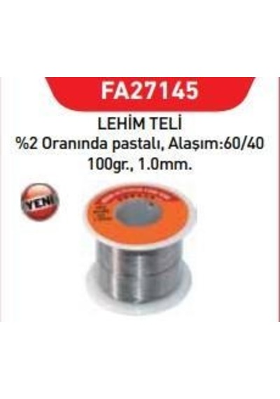 Fastbond 27145 Lehim Teli 1 Mm 100 Gr Diğer