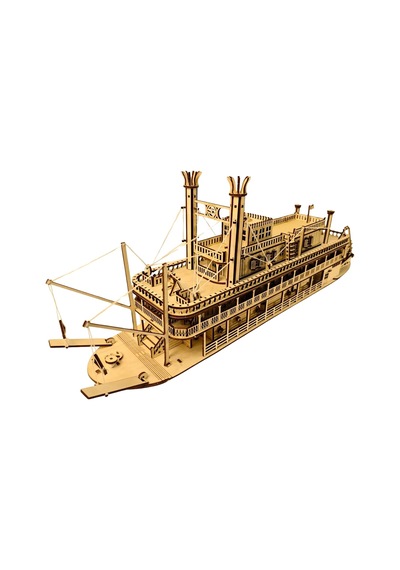 Algwooddesign Nehir Gemisi Ahşap Maket Seti 713 Parça Dıy 3d Puzzle Mississippi Buharlı Gemi Koleksiyoner Modeli