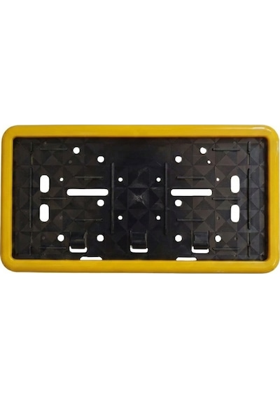 Çerçeveli Dikdörtgen Plakalık Plaka Altlığı Sarı 26x17cm 1 Adet