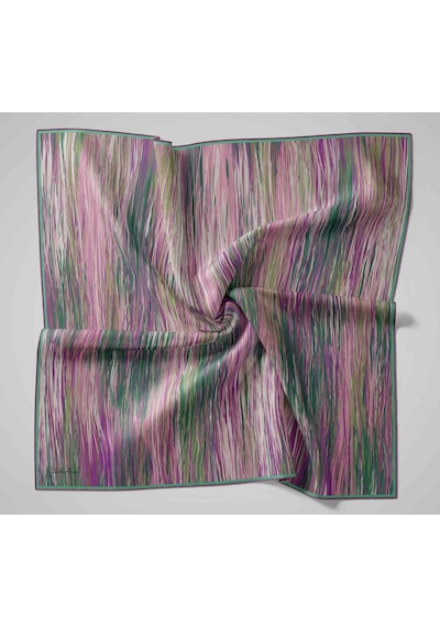 Silk Home Twill İpek Eşarp 11484-13 Camgöbeği, Mor, Pudra, Taş, Yeşil