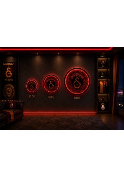 Galatasaray Dokulu Led Işıklı Ay Tablosu
