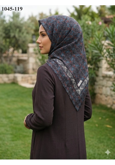 Eyfel Eşarp Eyfel Desenli Dimi Pamuk Eşarp 1045-119 Çok Renkli