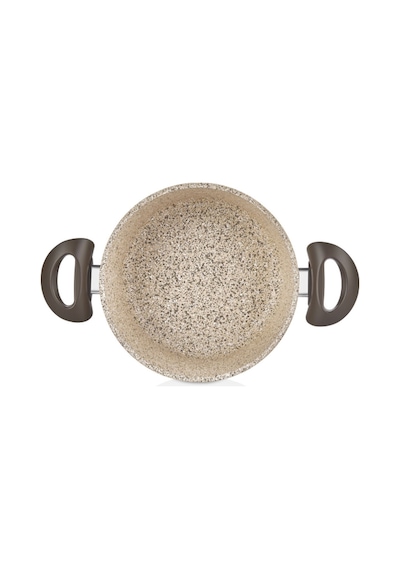 Creamy 32 Cm Granit Derin Tencere Krem