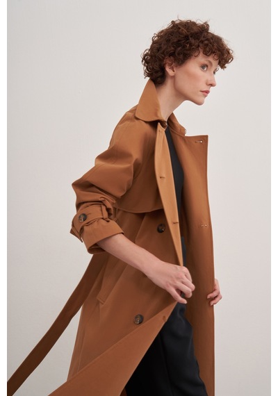 Aker 24aw07165111 Küçük Beden Trençkot 24aw07165111 124 Taba Taba