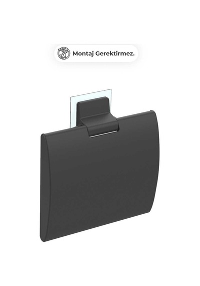 Primanova Moliette Yapışkanlı Tuvalet Kağıtlık - Siyah