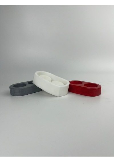 İkili Tealight Mumluk Silikon Kalıp