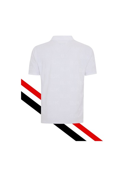 Beşiktaş Lisanslı Beyaz Polo T-shirt Lazer Kutu Beyaz Lzr
