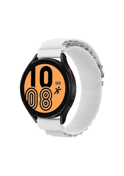 Watch 20mm Uyumlu Kr410 Kumaş Kordon - Beyaz