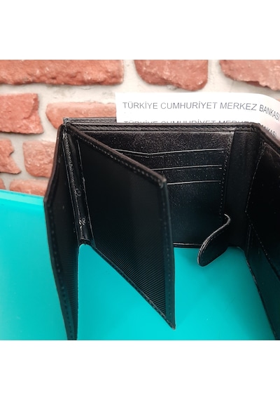 Gvnbag Hakiki Deri Erkek Bozuk Para Gözlü Siyah Cüzdan Gvn-0118 Siyah