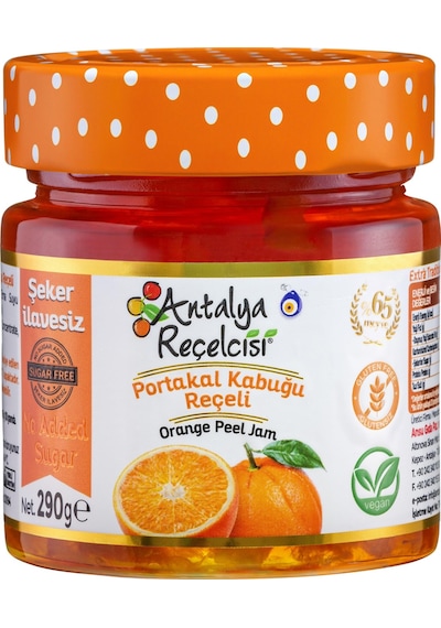 Antalya Reçelcisi Portakal Kabuğu Reçeli 290g Şekeri Meyveden