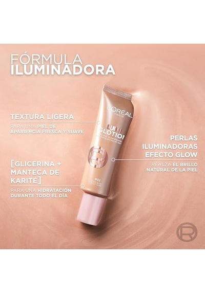 L'oreal Paris Glotion All-ın-one Doğal Işıltı Aydınlatıcı Losyon - 902 Light Glow - 40 Ml