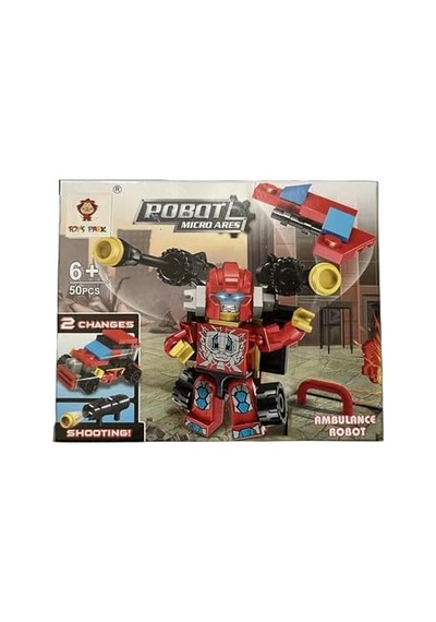 Robot Ve Araç Yapım Oyuncağı 2 Li Oyuncak 50 Parça 7/8 Yaş
