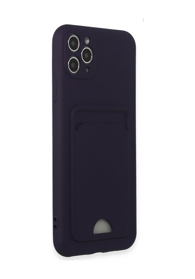 Apple Apple iPhone 11 Pro Max İçin Uyumlu Kart Ve Resim Bölmeli Soft Renkli Silikon Kapak
