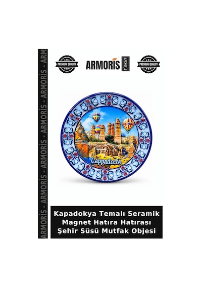 Kapadokya Temalı Seramik Magnet Hatıra Hatırası Şehir Süsü Mutfak Objesi