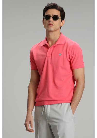 Lufian Erkek Laon Spor Polo Yaka T-Shirt 627111040091 Şeker Pembe Açık Pembe