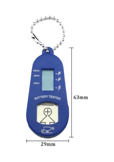 Siyah-üniversal İşitme Cihazı Pili Test Pil Test Cihazı Dijital Ölçüm Cihazı Lcd Ekran Düğme Pili