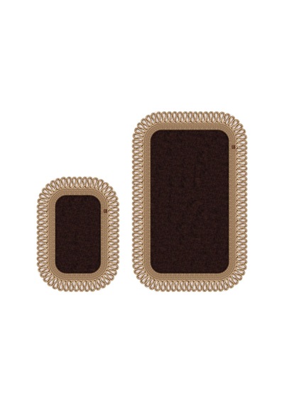 Banyo Paspası Takımı 70x110+50x70 Cm Dış Trikot Acı Kahve & Hasır