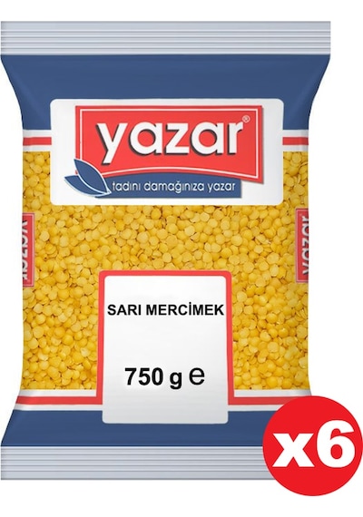 Yazar Sarı Mercimek 6 x 750 G