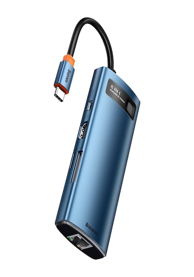 Baseus Metal Gleam 8İn1 Multifonksiyonel Hub Dock Station