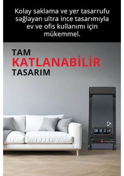 T-229 Katlanabilir Koşu Bandı / Lcd Led Ekran /bluetooth Ve Hoparlör/2hp Güç 10 Km Hız/ Nabız Ölçme