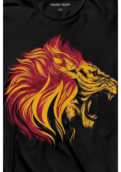 Aslan Lion Head Champion Şampiyon Kral King Galata Uzun Kollu Tişört Baskılı T-shirt 001