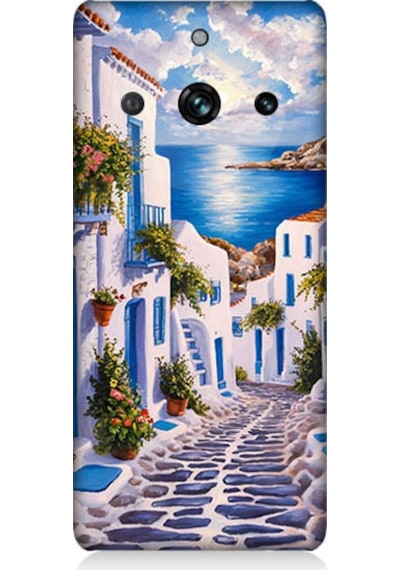 Realme 11 Pro Uyumlu Beyaz Sokak Desenli Silikon Kılıf