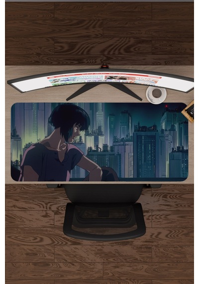 Ghost İn The Shell Dikişli Kauçuk Oyuncu Mousepad V4 - 90x40 Xxl Gaming Mouse Pad