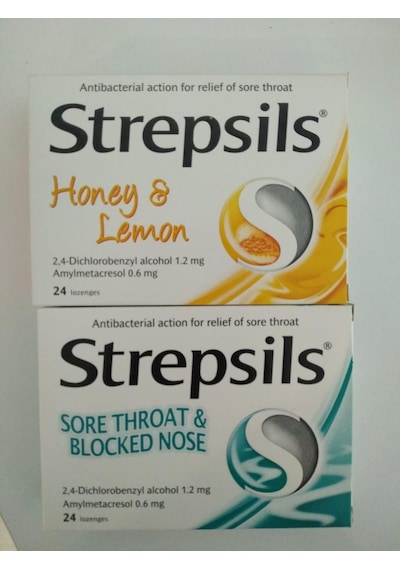 Strepsils Limon&Bal Aromalı pastil+Strepsils Mentollü 24 pastil