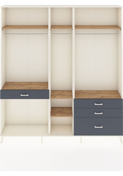 Arges Dolap 7 Raflı 4 Çekmeceli 3 Askılı 220x30x243 Aytaşı-çam/antrasit Atlas Çam/antrasıt Arges Dolap 7 Raflı 4 Çekmeceli 3 Askılı 220x30x243 Aytaşı-çam/antrasit Atlas Çam/antrasıt