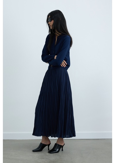 Suud Collection Lacivert Lea Triko Hırka