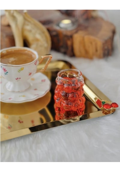 Lexroo 75 Ml 6'lı Üzüm Bardak Seti, Bubble Bardak, Bulut Bardak, Kahve Yanı Sunum Bardağı Çok Renkli