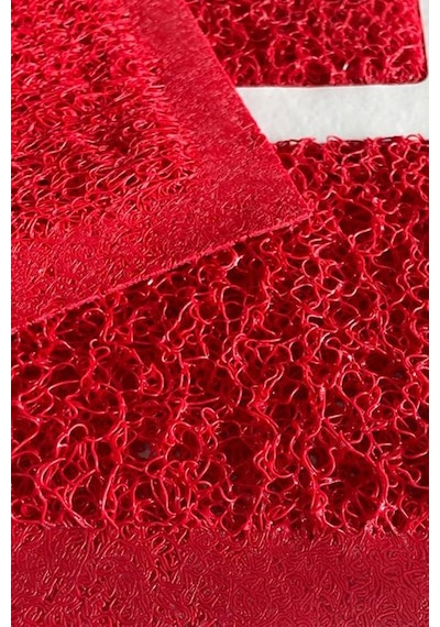 Valerine Life Kıvırcık Kırmızı Eczane Welcome Hoş Geldiniz İş Yeri Kapı Önü Paspası 60x80cm Kırmızı