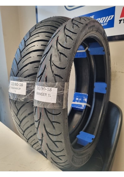 120/80-18 Ve 90/90-18 Motosiklet Lastik Takımı Tl Tubeless - Dubleks