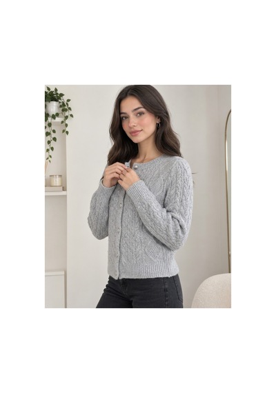 Youknitwear You Lounge Triko Hırka Gri