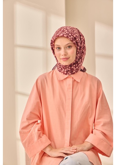 Silk Home Aura Eşarp 140005-21 Koyu Mor, Turuncu, Pudra Pembe