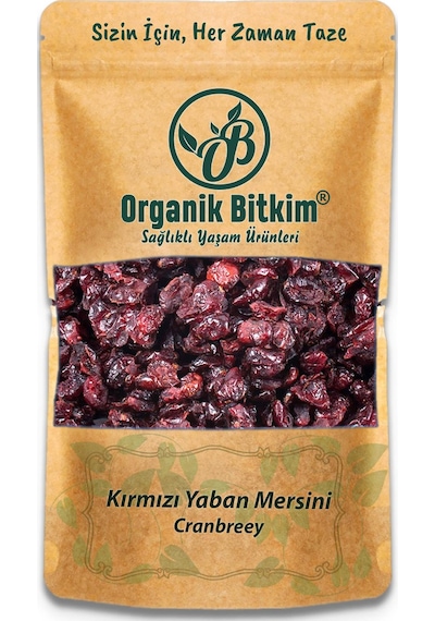 Organik Bitkim Kırmızı Yaban Mersini Cranbreey 500 G