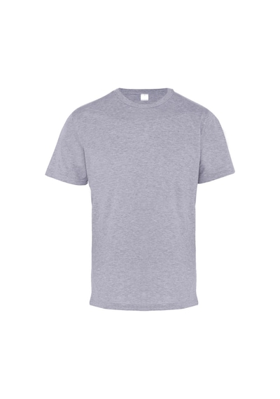Kant Penye Kumaş Bisiklet Yaka Kısa Kollu Tshirt Gri Çok Renkli