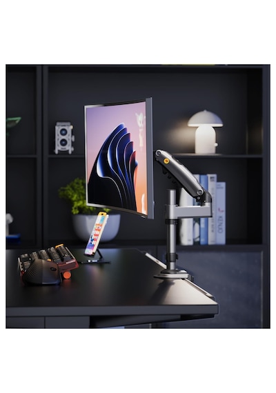 North Bayou Nb H100 Gazlı Yaylı Monitör Kolu Uzun Direkli Tam Hareketli
