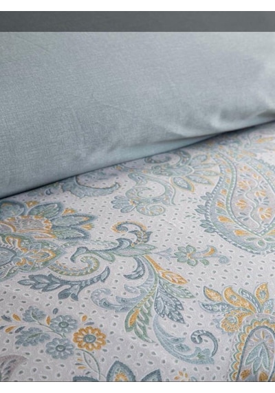 Apricitas Home King Size Berta İndigo Elegance Saten Çift Kişilik Nevresim Takımı
