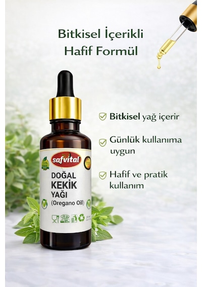 Safvital Kekik Yağı Bitkisel Bakım Yağı 20 Ml Cilt Saç Bakımı Günlük Kullanım Doğal Bakım Yağı