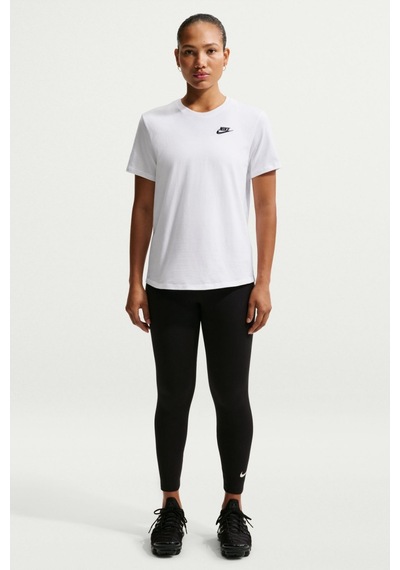 Nike Nsw Club Ss Tee Pamuklu Kadın Tişört Beyaz Dx7902 Beyaz- Siyah